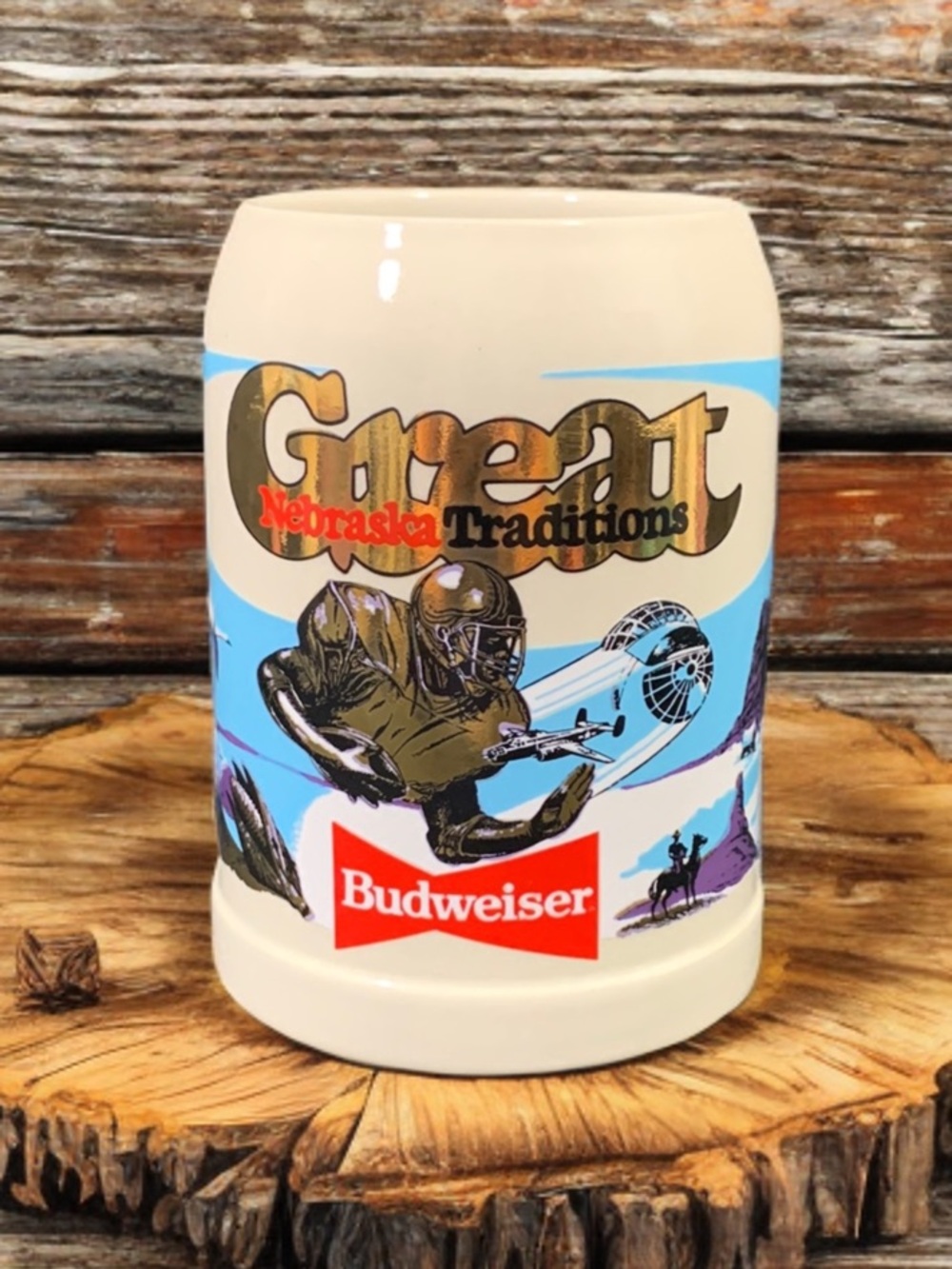 1991 Anheuser-Busch Budweiser Great Nebraska Traditions Mug